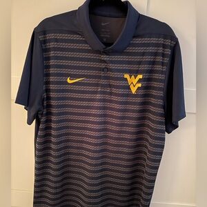 Nike WVU Men's Polo Shirt Sz L Like New!